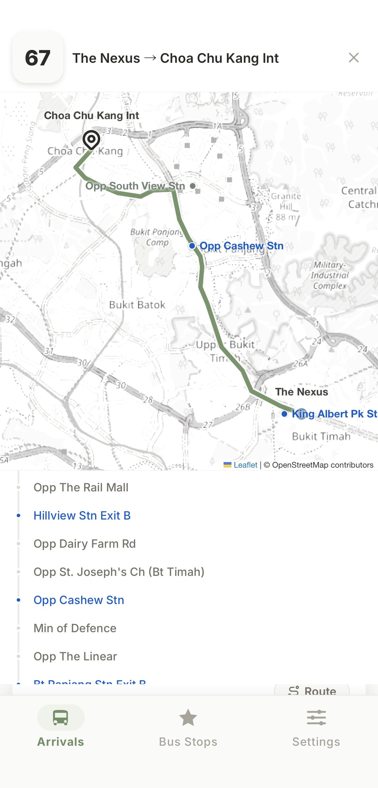 Route map